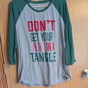 Christmas baseball T